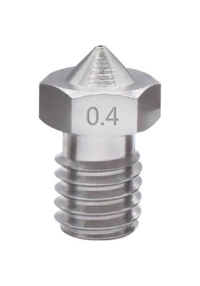 Koodmax 2 Adet 3d Yazıcı E3d V5-v6 Mk8 Extruder 0.4mm / 3mm Paslanmaz Çelik Nozzle M6