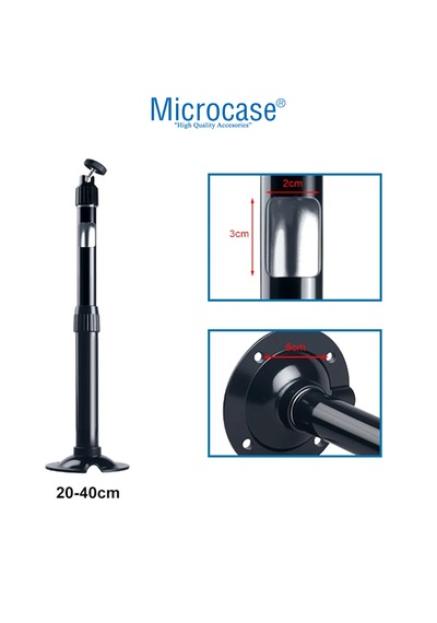 Microcase Metal Uzayabilen Döner Başlıklı Cctv Kamera Projeksiyon Duvara Monte Askı Aparatı-al5282