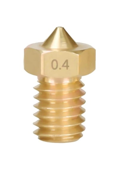 3d Yazıcı-printer M6 1.75mm / 0.4mm V5-v6 Pirinç Nozzle