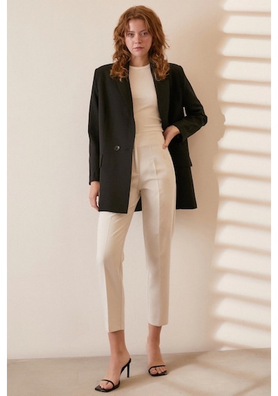 Never More Skinny Kumaş Pantolon Beyaz