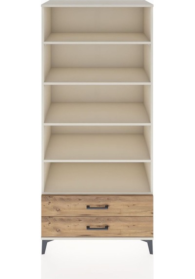 Hyperion Dolap 5 Raflı 2 Çekmeceli 88x44x195 Aytaşı-çam Aytaşı