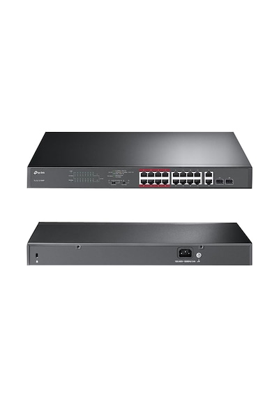 TP-LINK TL-SL1218MPE JETSTREAM 10/100 MBPS 16 PORT 192W POE SWITCH + 2 PORT GIGABIT