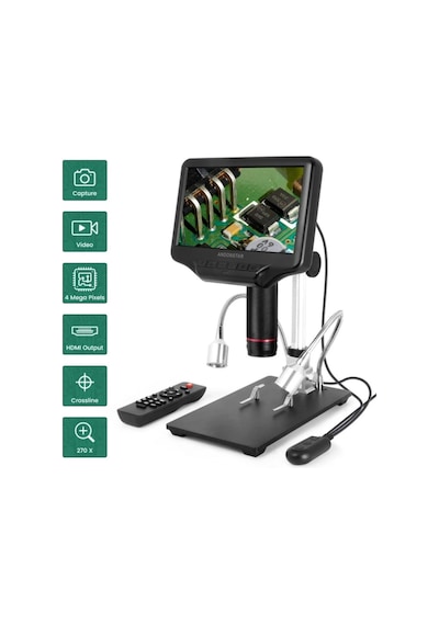 Dijital 4mp Hdmı/usb 3d 7 İnc Ekran Dijital Mikroskop Kumandalı Lehimleme Tamir Hassas Görüntü Büyüteç Mikroskop
