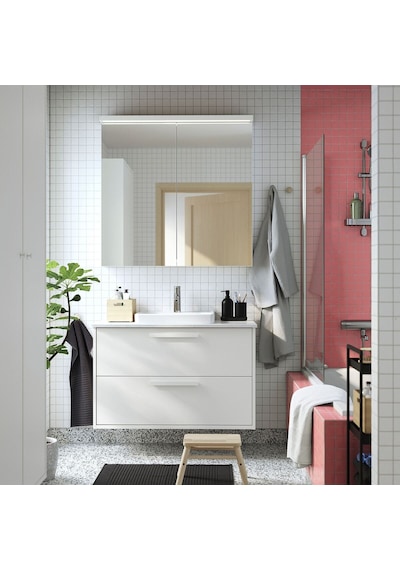 Banyo Duvar Dolabı, 100x15x95 Cm, 2 Ayna Kapaklı Açık Ceviz Banyo Duvar Dolabı, 100x15x95 Cm, 2 Ayna Kapaklı Açık Ceviz