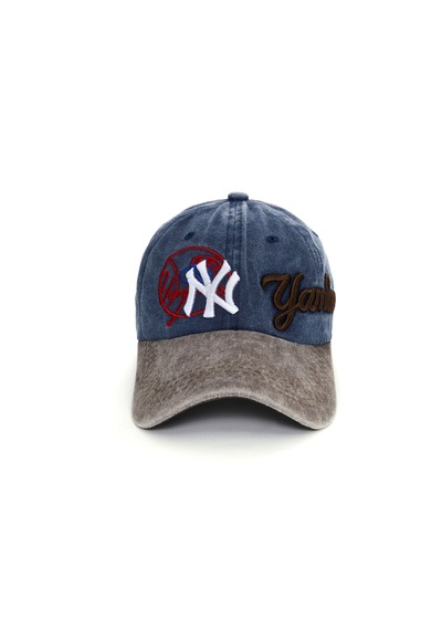 Berellini Ny Yankees Yıkamalı Şapka Special Desıgn Lacivert - Kahverengi