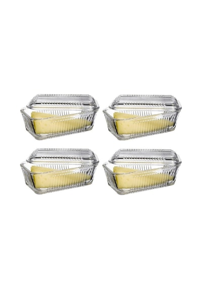 Paşabahçe Frigo Kapaklı Kahvaltılık - Tereyağlık Peynirlik 4 Lü Set