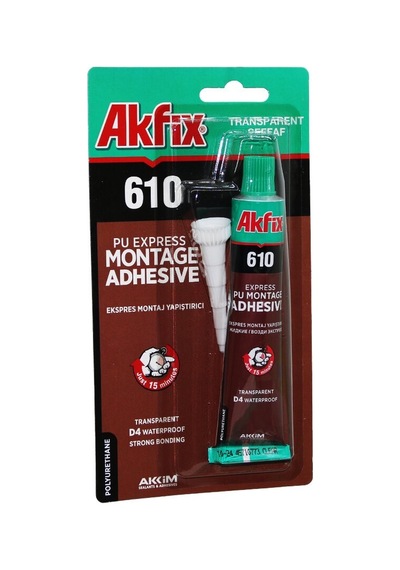 Akfix 610 Şeffaf 50ml Ekspres Montaj Yapıştırıcı- 30'li Paket
