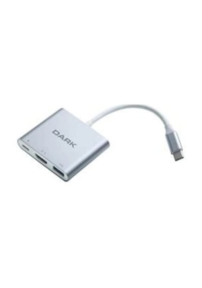 Dark Dk-ac-u31x32 3in1 Usb3.1 Type C Erkek-usb3.0-hdmı 4k Uhd -usb3.1 Type C Şarj Kdo