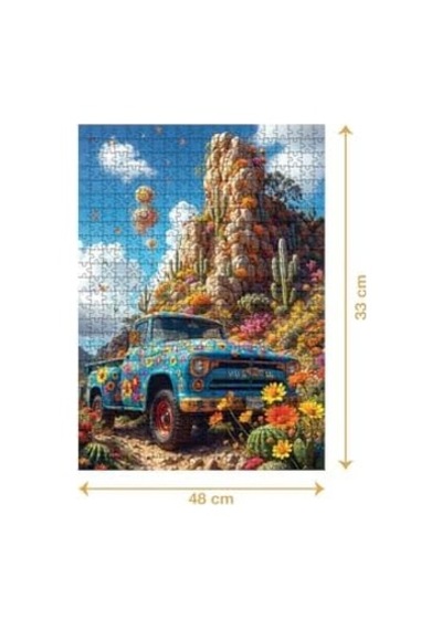 Çiçekli Kamyon 500 Parça 2,2mm Kalınlık 48x33cm Profesyonel Hobi Puzzle Yapboz Serisi