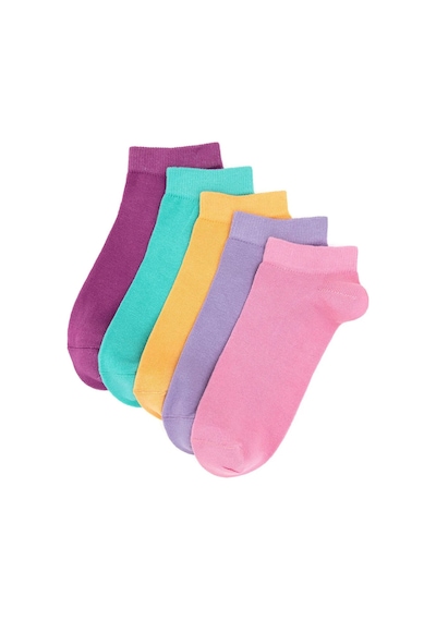 U.S. Polo Assn. Kadın 5'li Çorap Patik Colore Pembe