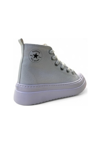 903 Çocuk Keten Bilekli Sneaker Beyaz