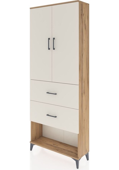 Arges Dolap 2 Raflı 2 Çekmeceli 2 Kapaklı 88x30x221 Çam-aytaşı Çam