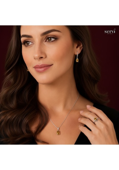 Servi 925 Ayar Gümüş Clara Set-86