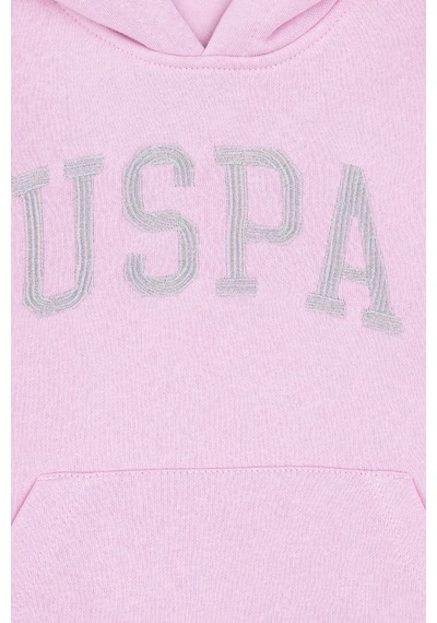 U.S. Polo Assn. Kız Çocuk Pembe Kapüşonlu Basic Sweatshirt 50296388-VR041 U.S. Polo Assn. Kız Çocuk Pembe Kapüşonlu Basic Sweatshirt 50296388-VR041