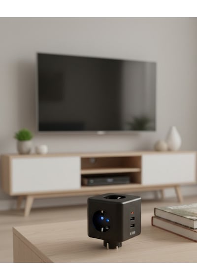 Hnrlıshp Ev Ve Ofis Kullanımı İçin Akım Korumalı Usb Girişli Priz