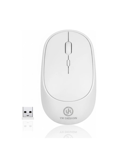 Beyaz Renkli Ergonomik Sessiz Kablosuz Mouse Usb Alıcılı, Ofis Ve Oyun İçin Konforlu Bilgisayar Faresi Ms6310 Diğer