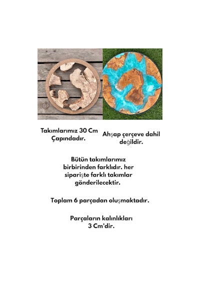 Ham Zeytin Ağacı 30x3 Planyalanmış Epoksi İçin Doğal Ahşap Parçaları Kahverengi