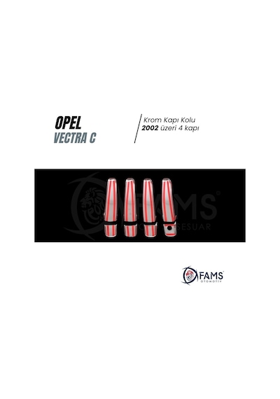 Opel Vectra C Krom Kapı Kolu 4 Kapı 2002 Üzeri P. Çelik