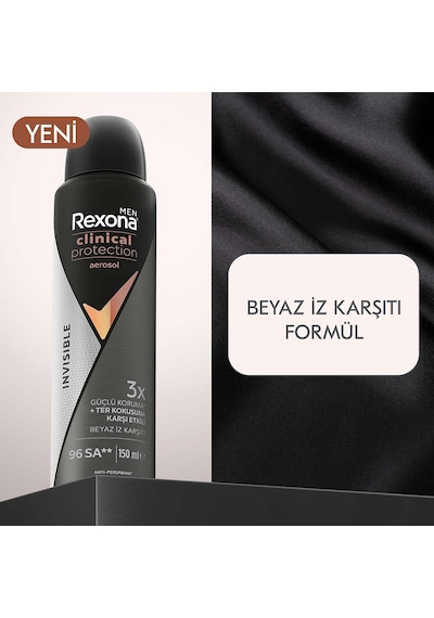 Rexona Men Clinical Protection Spray Deodorant Invisible 150 Ml X2