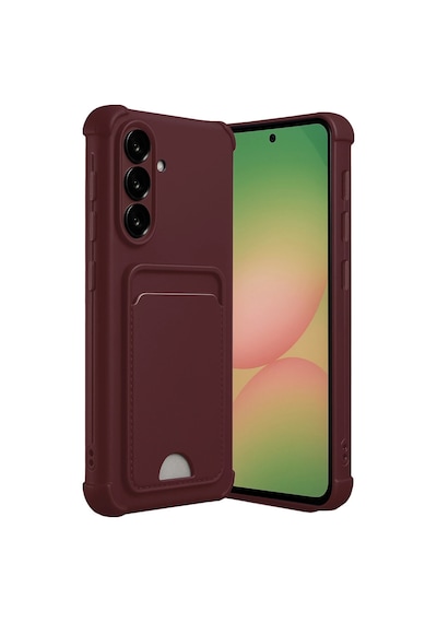 Samsung Galaxy A17 5g Uyumlu Kelvin Kartvizitli Silikon - Bordo