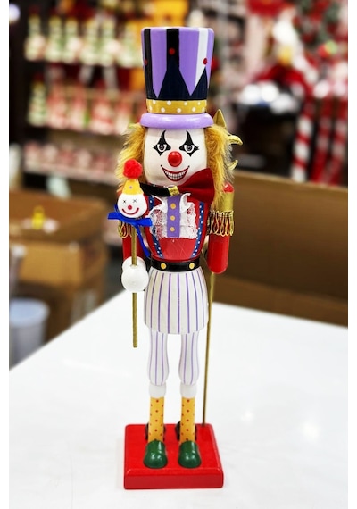 Beysüs Yılbaşı Çift Taraflı Joker & Asker Ahşap Fındıkkıran 38 Cm