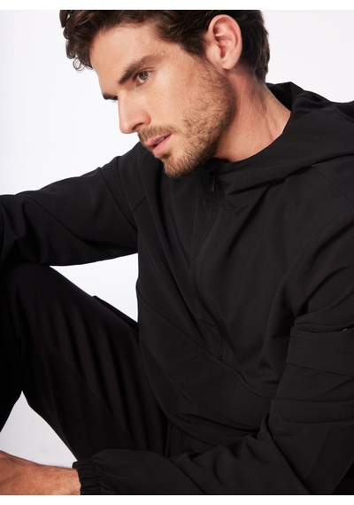 Fabrika Siyah Erkek Kapüşonlu Basic Su İtici - Bi Strech Sweatshirt F4sm-swt 0264