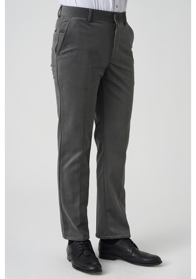 White Stone Amora P1031 Slim Fit Pamuklu Kadife Pantolon A.gri A.gri Açık Gri