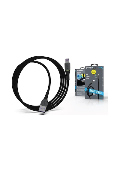Syrox C136AL 2.4A  Lightning Hasır Şarj Hızlı Data Kablosu