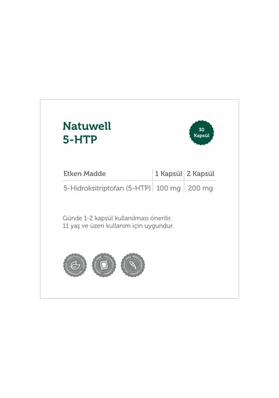 5 Htp 100 Mg 30 Kapsül Ve Magneline Magnezyum Bisglisinat 60 Tablet