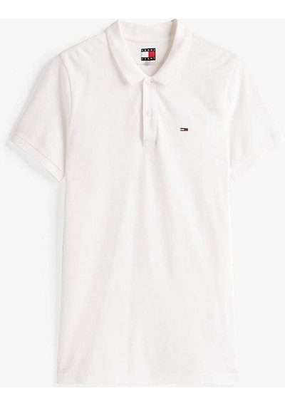 Tommy Hilfiger Erkek Beyaz Slim Fit Polo T-shirt Beyaz