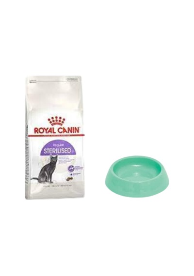 Royal Canin Sterilised 37 Kısırlaştırılmış Kuru Kedi Maması 2 Kg, Yuvarlak Su Ve Mama Kabı