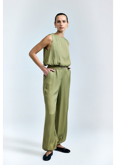 Sateen Colin Pantolon - Haki-137343