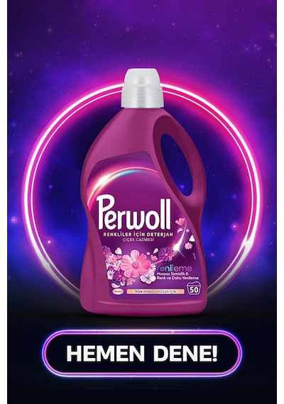 Perwoll Yenileme & Hassas Sıvı Çamaşır Deterjanı Çiçek Cazibesi 2 2950 ML