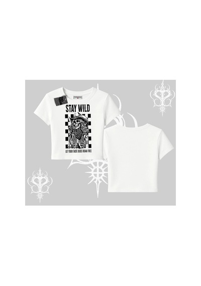 Tarzsokak Babby Tee Tshirt Stay Wild Rock Spirit Urban Riot Beyaz
