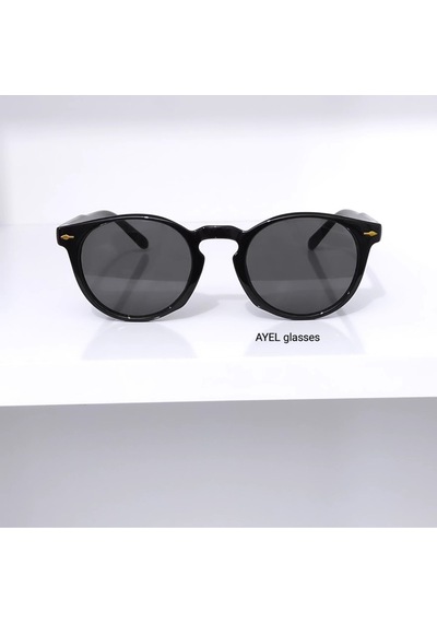Siyah Oval Unisex Güneş Gözlüğü Çok Renkli