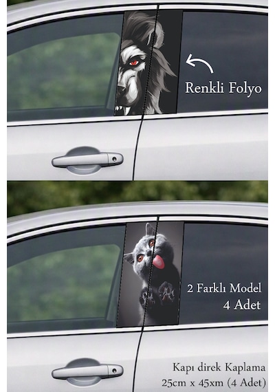 Özgün Tasarım Kapı Direk Folyo Sticker Etiket