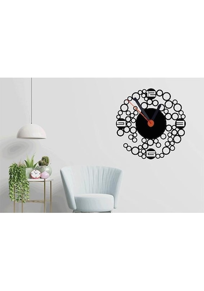 Duvar Saati-ağaç İşleme-35 Cm X 35 Cm Doğal Ağaç