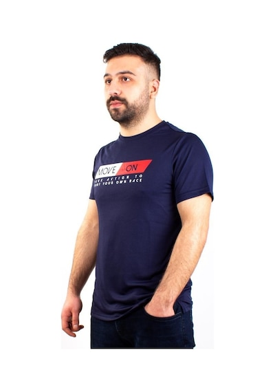 Kinetix Sn-225 Neck Lacivert Günlük Erkek Bisiklet Yaka Tişört