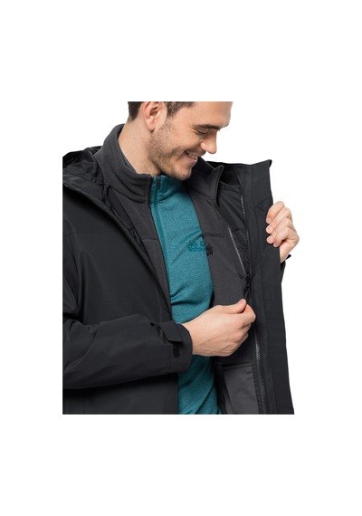 Jack Wolfskin Taubenberg 3ın1 Jacket Mont Siyah
