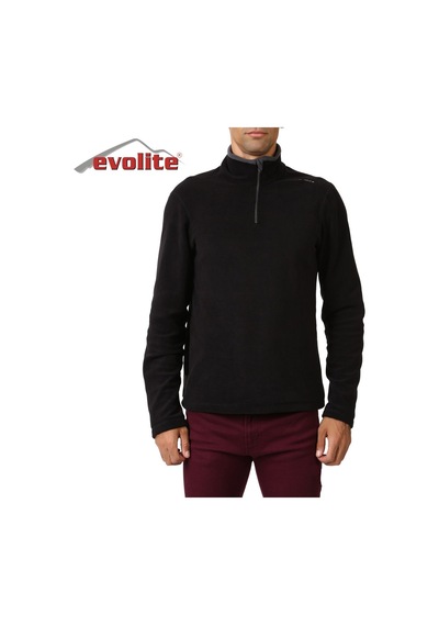 Evolite Fuga Bay Mikro Polar Sweater - Siyah Siyah