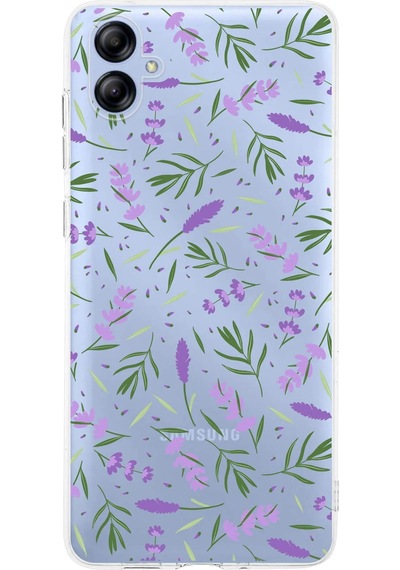 Samsung Galaxy A04e İle Uyumlu 1mm Slim Fit Water Color 3 Baskılı Şeffaf Kılıf Şeffaf