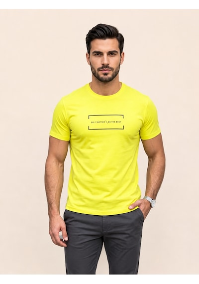 Vigoss Actıon Baskılı Erkek T-shırt 62629-30010 Sari