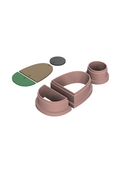 Polimer Kil Küpe Kalıbı Model 00012