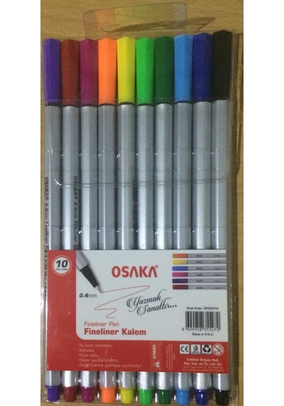 Osaka Fineliner Kalem Seti 10 Adet . . N11.6445