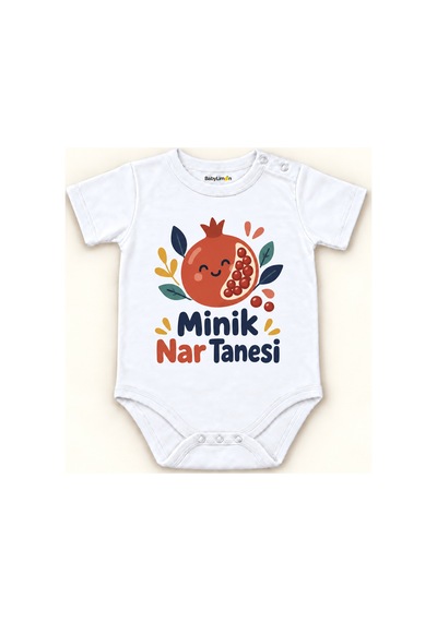 Babylimon Minik Nar Tanesi Beyaz Kısa Kollu Çıtçıtlı Bebek Zıbını Beyaz - Minik Nar Tanesi - 928161963 Beyaz - Minik Nar Tanesi