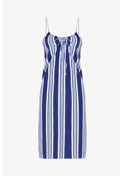 Penti Lacivert Vacation Striped Gecelik