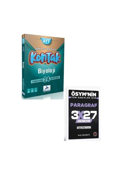 Paraf 2027 Ayt Biyoloji Kontak Konu Takip Denemeleri+ Evp Akademi Paragraf