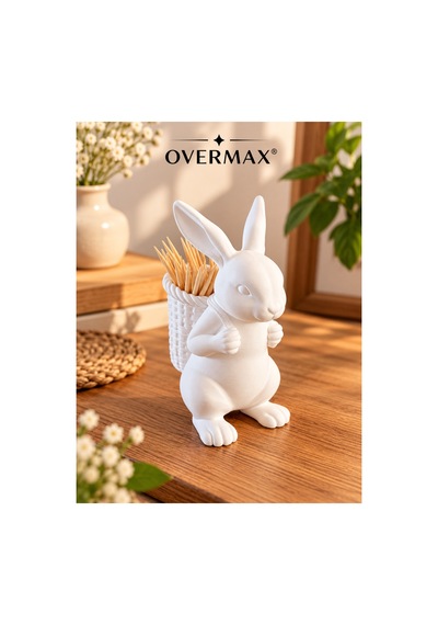 Dekoratif Tavşan Kürdanlık Tavşan Biblo Organizer 7,5 X 3,5 Cm 3d Baskı Ev Dekoru Beyaz - 935827141