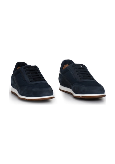 Tuna Hakiki Nubuk Deri/tekstil Lacivert Erkek Sneaker Ayakkabı - X241336 Lacivert
