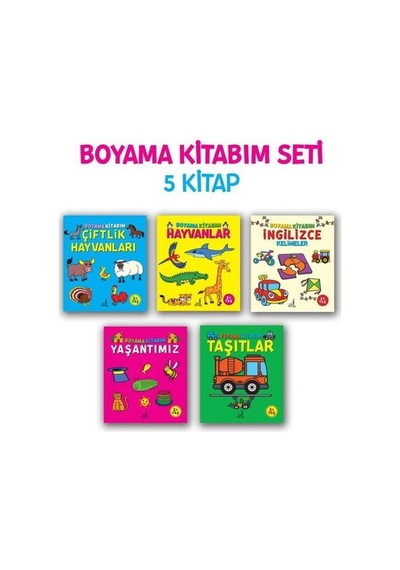 Boyama Kitabım Seti - 5 Kitap Takım- Pal Sokağı